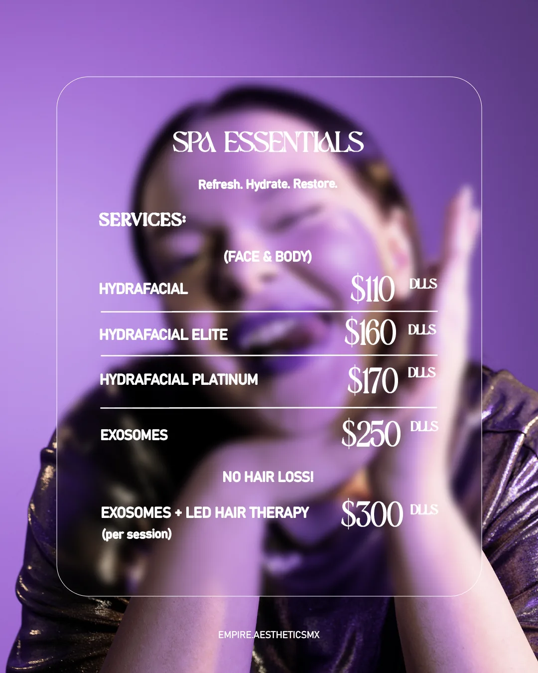 Spa Essentials — promociones octubre 2026, Empire Aesthetic